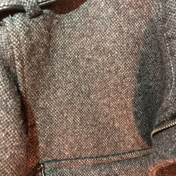 Express Gray/Black Wool Military style Peacoat - Picture 7 of 8